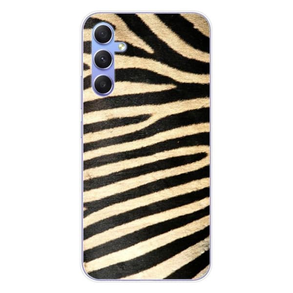 Tryckt silikonfodral som är kompatibelt med Samsung Galaxy A34 5G Zebra