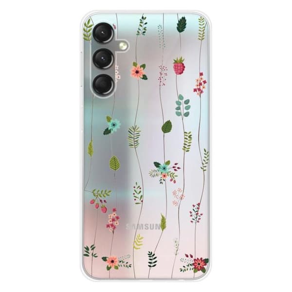 Tryckt silikonfodral som är kompatibelt med Samsung Galaxy A24 4G Rose of flowers