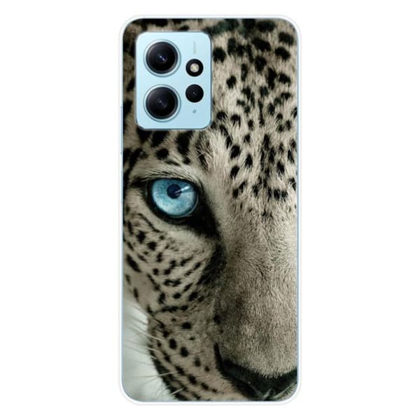 Tryckt silikonfodral som är kompatibelt med Xiaomi Redmi Note 12 4G Leopard eye