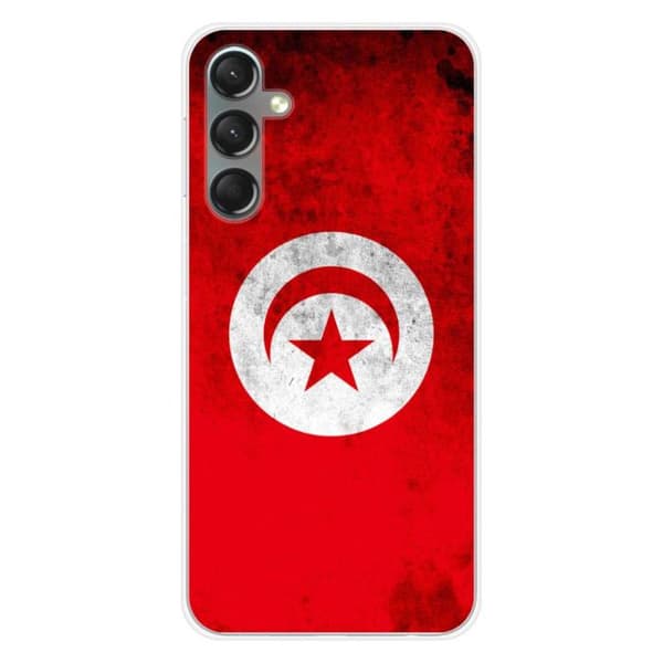 Tryckt silikonfodral som är kompatibelt med Samsung Galaxy A24 4G Tunisiens flagga