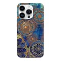 Miniatyrbild 1 av 6: Silikontryckt skal - 1001 skal - Apple iPhone 15 Pro - Blå mandala - Optimal skydd - TPU Gel