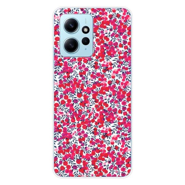 Tryckt silikonfodral kompatibelt Xiaomi Redmi Note 12 4G Liberty Wiltshire Red