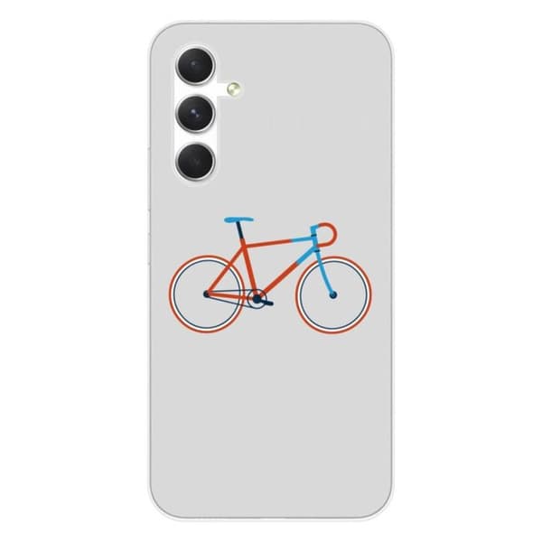 Tryckt silikonfodral som är kompatibelt med Samsung Galaxy A54 5G Bike color Hipster