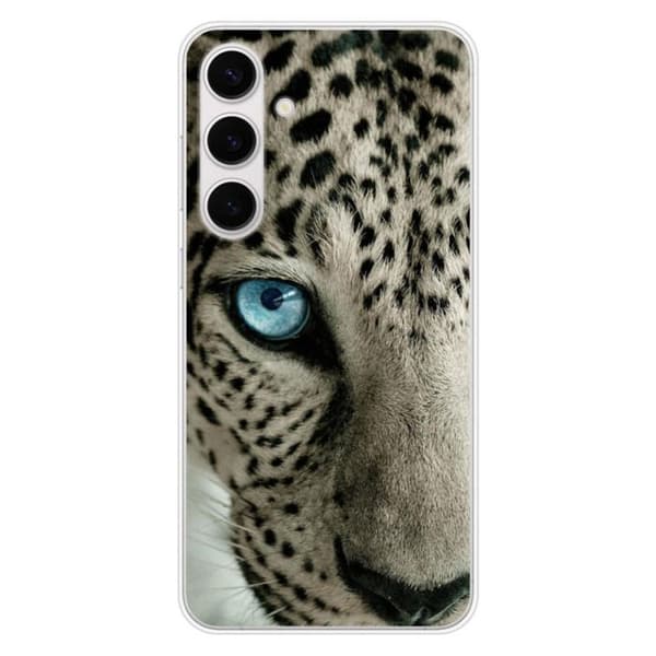 Tryckt silikonfodral kompatibelt Samsung Galaxy S24 FE Leopard Eye