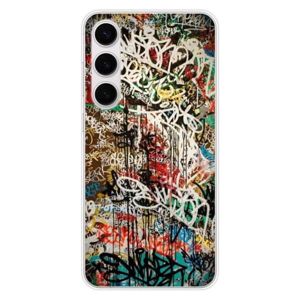 Tryckt silikonfodral som är kompatibelt med Samsung Galaxy S24 FE Graffiti 1