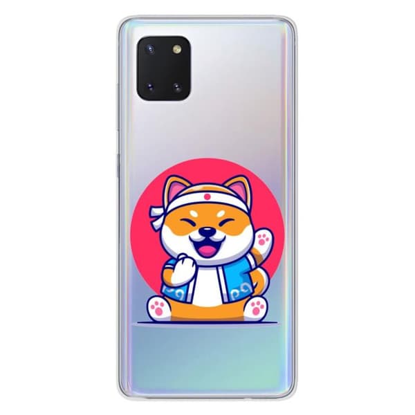 Tryckt silikonfodral som är kompatibelt med Samsung Galaxy Note 10 Lite Shiba ninja