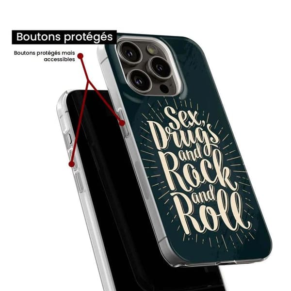Tryckt silikonfodral som är kompatibelt med Samsung Galaxy Note 10 Lite Sex and rock and roll