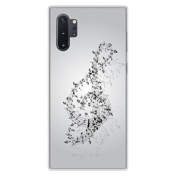 Tryckt silikonfodral som är kompatibelt med Samsung Galaxy Note 10 Plus Waltz of notes