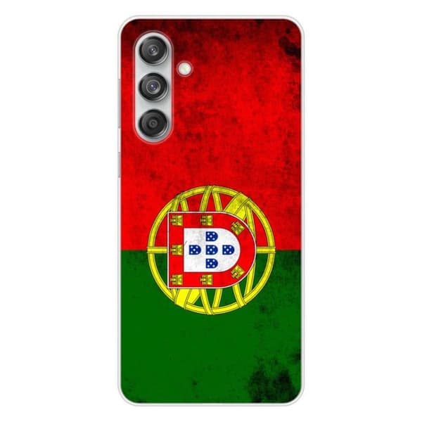 Tryckt silikonfodral som är kompatibelt med Samsung Galaxy M55 5G Portugal flagga