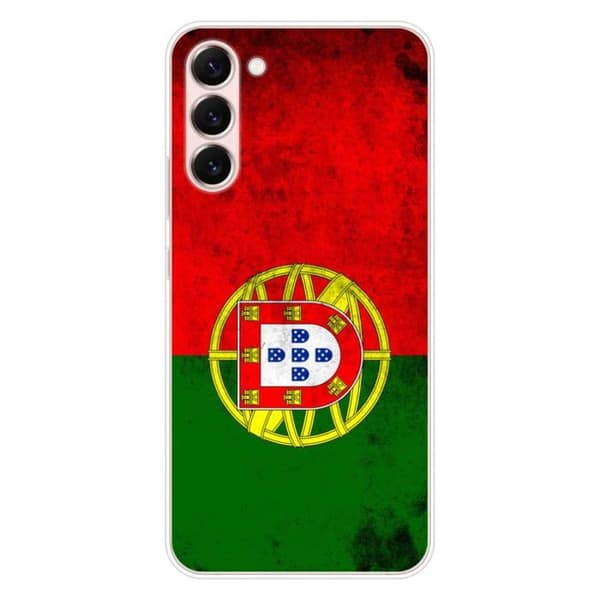 Tryckt silikonfodral som är kompatibelt med Samsung Galaxy S23 Plus Portugal flagga
