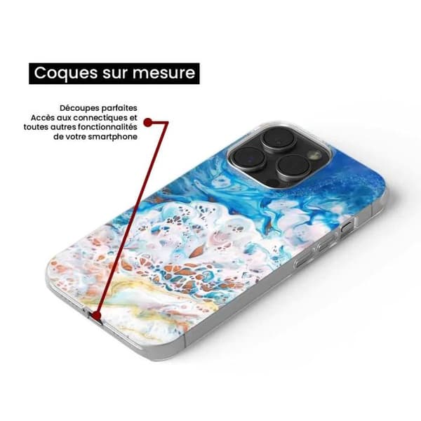 Tryckt silikonfodral som är kompatibelt med Samsung Galaxy S10 Lite Ocean marmor