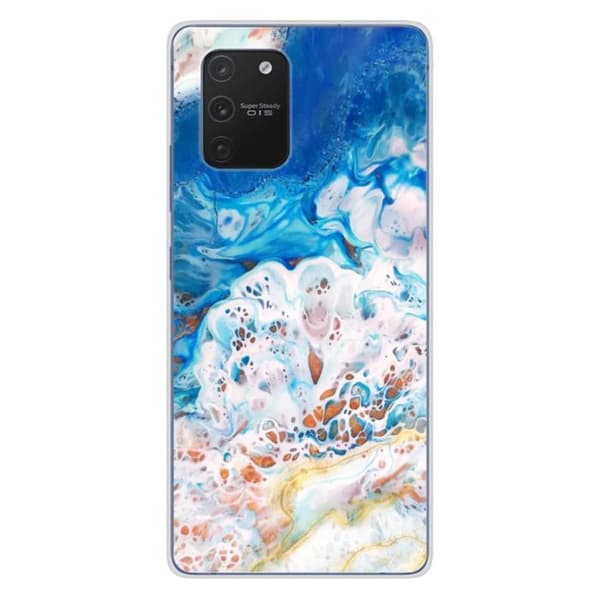 Tryckt silikonfodral som är kompatibelt med Samsung Galaxy S10 Lite Ocean marmor