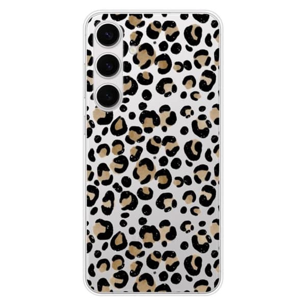 Tryckt silikonfodral som är kompatibelt med Samsung Galaxy S24 FE Leopard