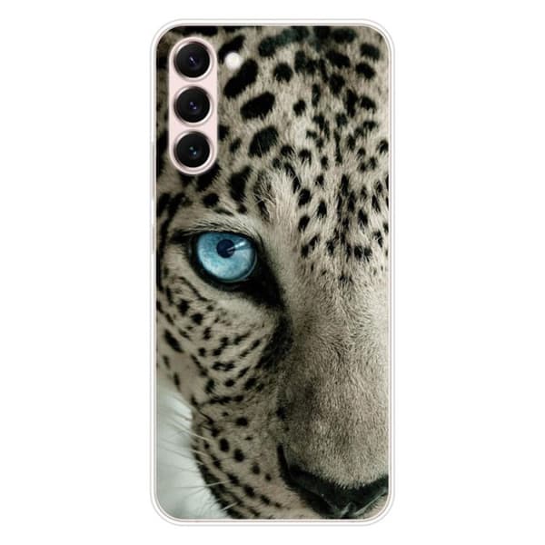 Tryckt silikonfodral kompatibelt Samsung Galaxy S23 Plus Leopard Eye