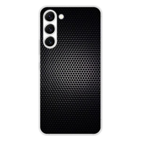 Tryckt silikonfodral som är kompatibelt med Samsung Galaxy S23 Dark Metal