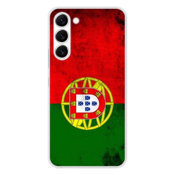 Tryckt silikonfodral som är kompatibelt med Samsung Galaxy S23 Portugal flagga