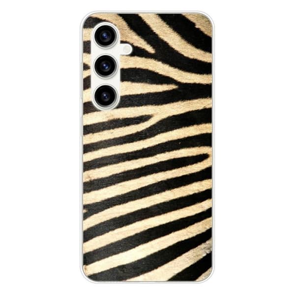 Tryckt silikonfodral som är kompatibelt med Samsung Galaxy S23 FE Zebra