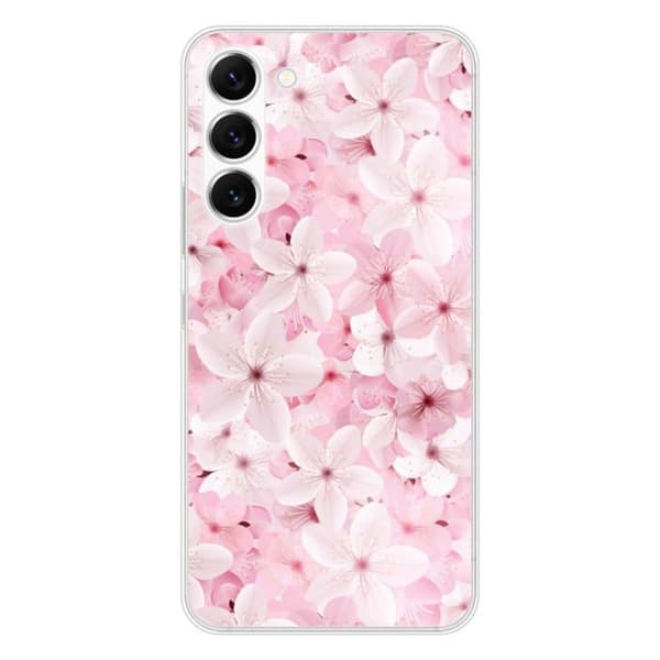 Tryckt silikonfodral som är kompatibelt med Samsung Galaxy S23 Sakura