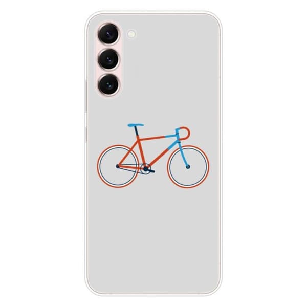 Tryckt silikonfodral som är kompatibelt med Samsung Galaxy S23 Plus Bike color Hipster