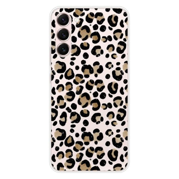 Tryckt silikonfodral som är kompatibelt med Samsung Galaxy S23 Plus Leopard