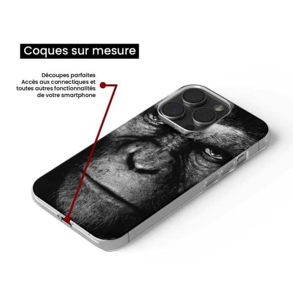 Tryckt silikonfodral som är kompatibelt med Samsung Galaxy S23 Monkey