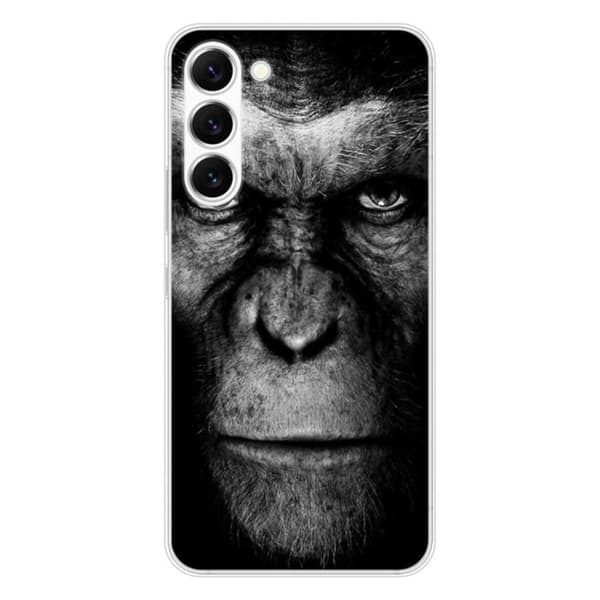 Tryckt silikonfodral som är kompatibelt med Samsung Galaxy S23 Monkey