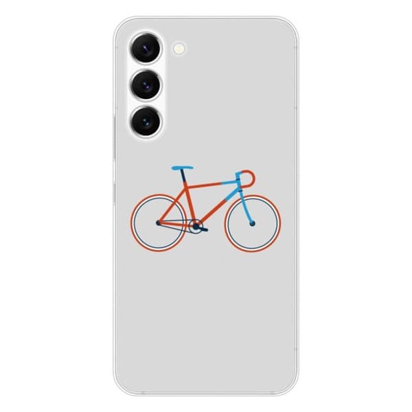 Tryckt silikonfodral som är kompatibelt med Samsung Galaxy S23 Bike color Hipster
