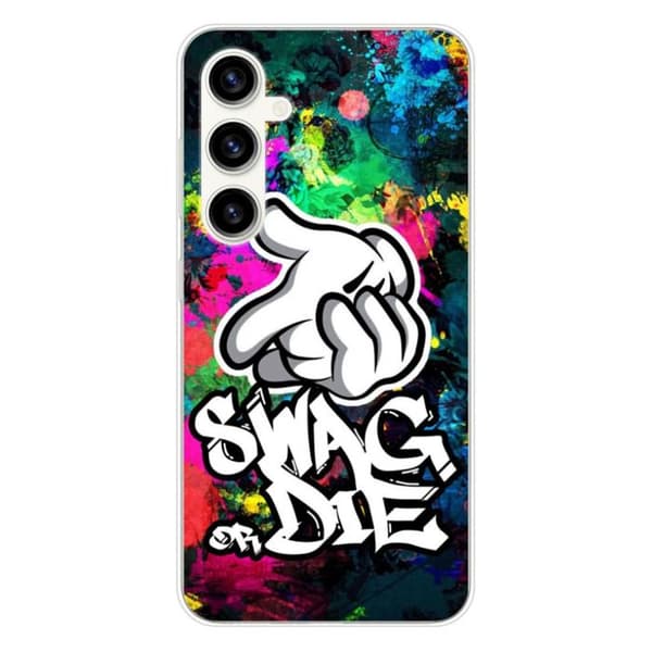 Tryckt silikonfodral som är kompatibelt med Samsung Galaxy S23 FE Swag or die