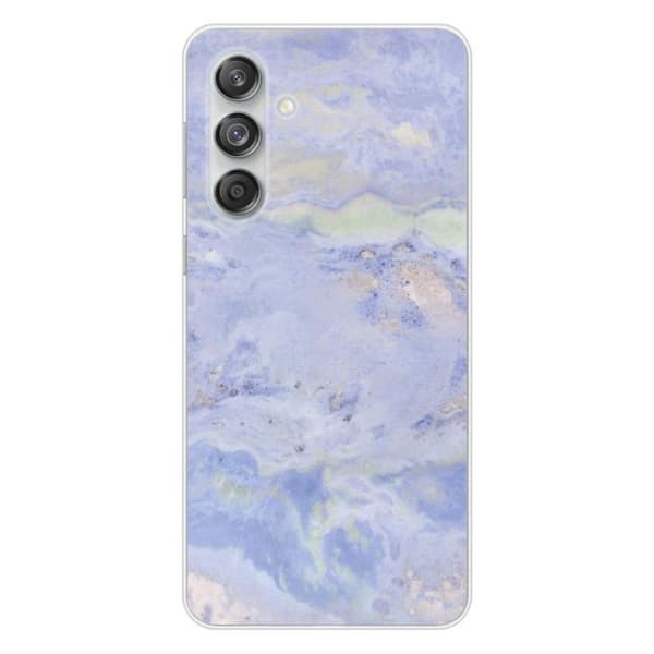 Tryckt silikonfodral som är kompatibelt med Samsung Galaxy M55 5G blå marmor