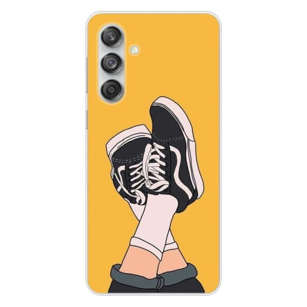 Tryckt silikonfodral Kompatibel Samsung Galaxy M55 5G Sneakers