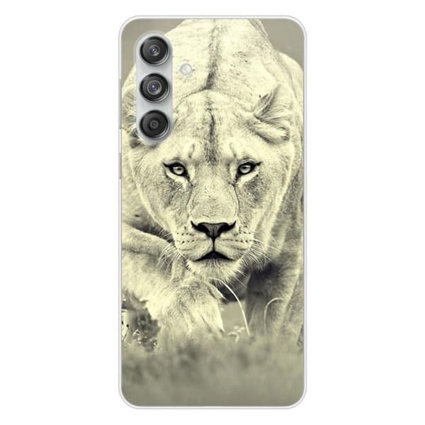 Tryckt silikonfodral som är kompatibelt med Samsung Galaxy M55 5G Lioness