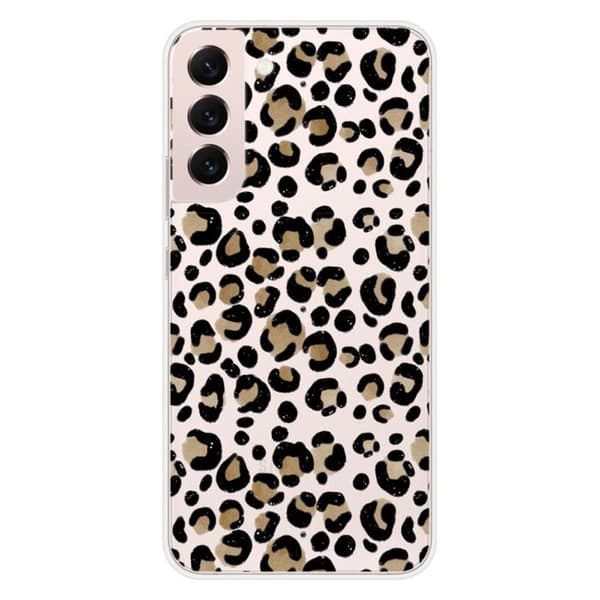 Tryckt silikonfodral som är kompatibelt med Samsung Galaxy S22 Plus Leopard