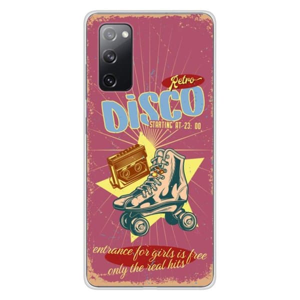 Tryckt silikonfodral som är kompatibelt med Samsung Galaxy S20 FE Retro disco