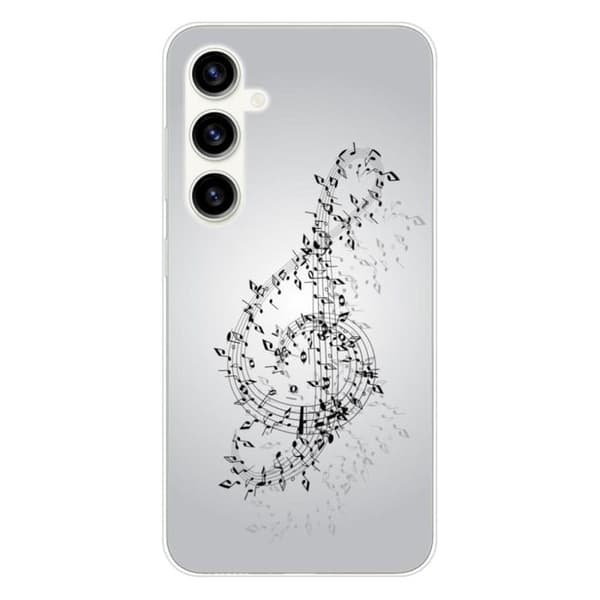 Tryckt silikonfodral som är kompatibelt med Samsung Galaxy S23 FE Vals av noter