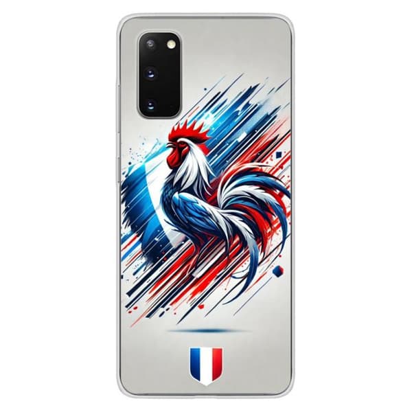 Tryckt silikonfodral som är kompatibelt med Samsung Galaxy S20 Plus French Rooster