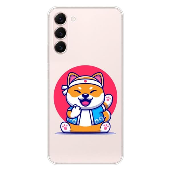 Tryckt silikonfodral som är kompatibelt med Samsung Galaxy S23 Plus Shiba ninja