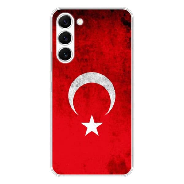 Tryckt silikonfodral som är kompatibelt med Samsung Galaxy S23 Türkiye flagga