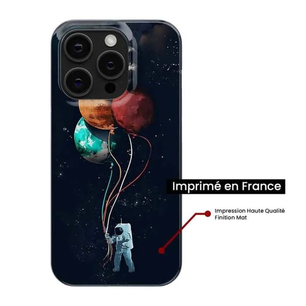 Tryckt silikonfodral som är kompatibelt med Samsung Galaxy S23 FE Balloon Cosmonaut