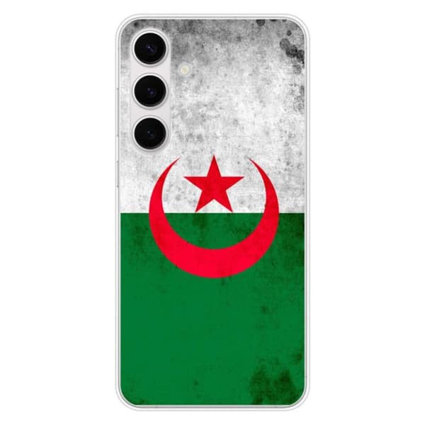 Tryckt silikonfodral som är kompatibelt med Samsung Galaxy S24 FE Algeriets flagga