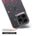 Miniatyrbild 6 av 6: Tryckt silikonfodral som är kompatibelt med Samsung Galaxy S24 FE Pink Heart Confetti