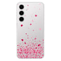 Miniatyrbild 1 av 6: Tryckt silikonfodral som är kompatibelt med Samsung Galaxy S24 FE Pink Heart Confetti