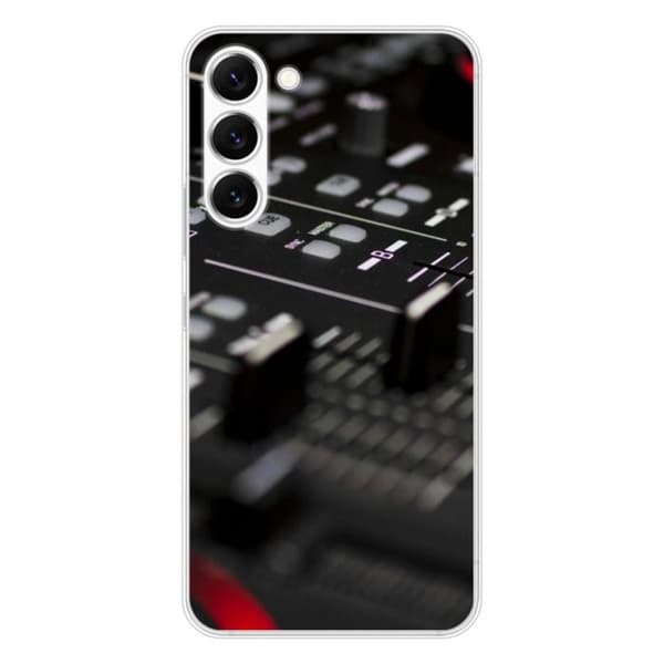 Tryckt silikonfodral som är kompatibelt med Samsung Galaxy S23 DJ Mixer