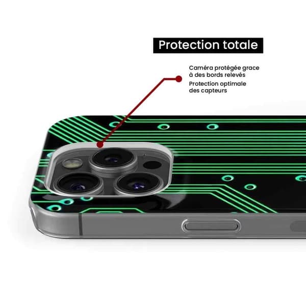 Tryckt silikonfodral som är kompatibelt med Samsung Galaxy S23 Geek-kretsstruktur