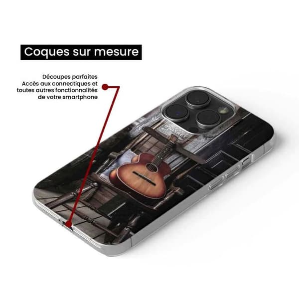 Tryckt silikonfodral som är kompatibelt med Samsung Galaxy S23 Plus Guitar