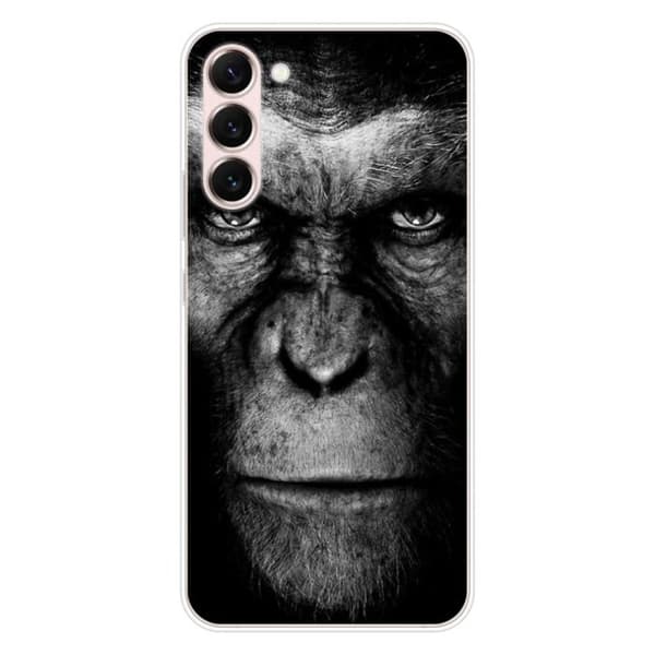 Tryckt silikonfodral som är kompatibelt med Samsung Galaxy S23 Plus Monkey