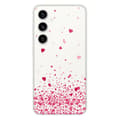 Miniatyrbild 1 av 6: Tryckt silikonfodral som är kompatibelt med Samsung Galaxy S23 FE Pink Heart Confetti