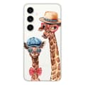 Miniatyrbild 1 av 6: Tryckt silikonfodral som är kompatibelt med Samsung Galaxy S23 FE Funny Giraffe