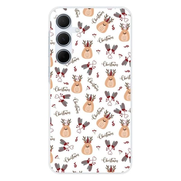 Tryckt silikonfodral kompatibelt med Samsung Galaxy A35 5G NO Christmas Cute