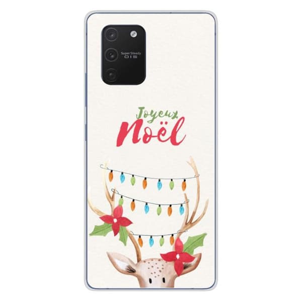 Tryckt silikonfodral kompatibelt med Samsung Galaxy S10 Lite NO Luminous Reindeer