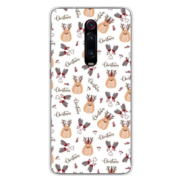 Silikonskal med tryck - 1001 skal - Xiaomi Mi 9T - Söt Jul - Transparent - Halvstyv